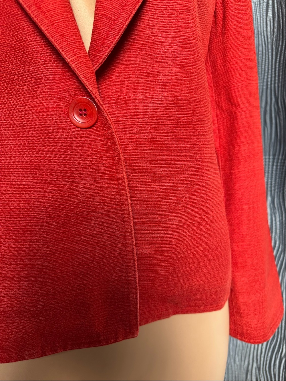 JONES NEW YORK Red Women's Tailored Blazer Jacket Size 6P - Picture 3 of 9